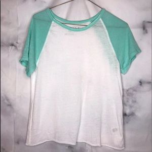 AEROPOSTALE – Tee Short Sleeve White/Mint Size M